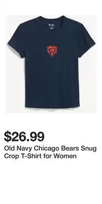 Old Navy Old Navy Chicago Bears Snug Crop T-Shirt for Women offer