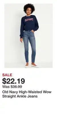 Old Navy Old Navy High-Waisted Wow Straight Ankle Jeans offer