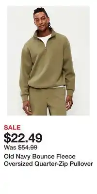Old Navy Old Navy Bounce Fleece Oversized Quarter-Zip Pullover offer