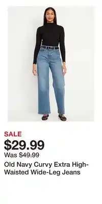 Old Navy Old Navy Curvy Extra High-Waisted Wide-Leg Jeans offer