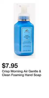 Bath & Body Works Crisp Morning Air Gentle & Clean Foaming Hand Soap offer
