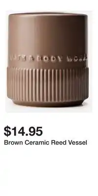 Bath & Body Works Brown Ceramic Reed Vessel offer