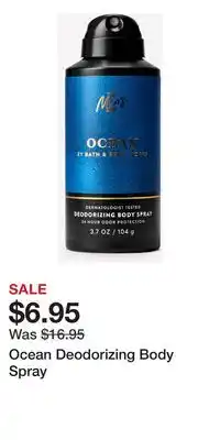 Bath & Body Works Ocean Deodorizing Body Spray offer
