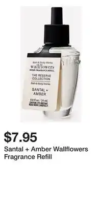 Bath & Body Works Santal + Amber Wallflowers Fragrance Refill offer