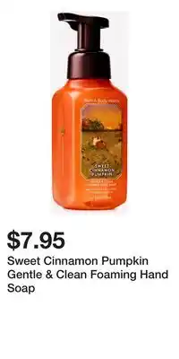 Bath & Body Works Sweet Cinnamon Pumpkin Gentle & Clean Foaming Hand Soap offer