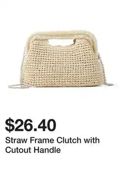 Belk Straw Frame Clutch with Cutout Handle offer