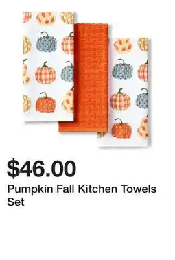 Belk Pumpkin Fall Kitchen Towels Set offer