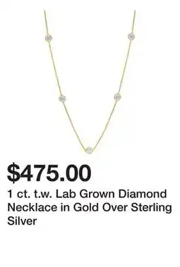 Belk 1 ct. t.w. Lab Grown Diamond Necklace in Gold Over Sterling Silver offer