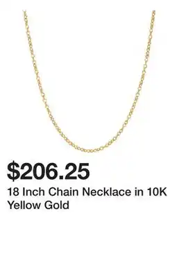Belk 18 Inch Chain Necklace in 10K Yellow Gold offer