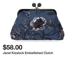 Belk Janel Kisslock Embellished Clutch offer