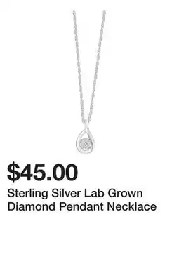 Belk Sterling Silver Lab Grown Diamond Pendant Necklace offer