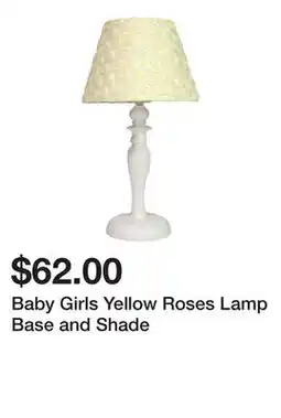 Belk Baby Girls Yellow Roses Lamp Base and Shade offer