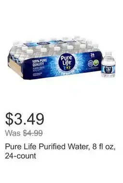 Costco Pure Life Purified Water, 8 fl oz, 24-count offer