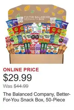 Costco The Balanced Company, Better-For-You Snack Box, 50-Piece offer