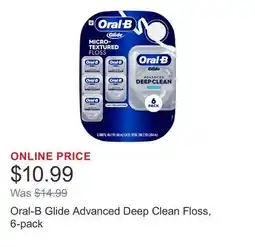 Costco Oral-B Glide Advanced Deep Clean Floss, 6-pack offer
