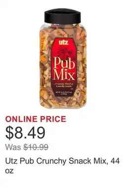 Costco Utz Pub Crunchy Snack Mix, 44 oz offer