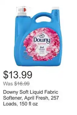 Costco Downy Soft Liquid Fabric Softener, April Fresh, 257 Loads, 150 fl oz offer