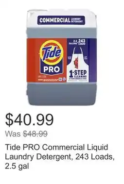 Costco Tide PRO Commercial Liquid Laundry Detergent, 243 Loads, 2.5 gal offer