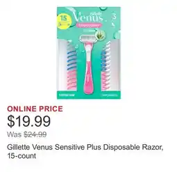 Costco Gillette Venus Sensitive Plus Disposable Razor, 15-count offer