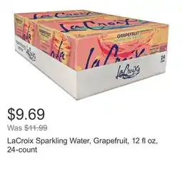 Costco LaCroix Sparkling Water, Grapefruit, 12 fl oz, 24-count offer