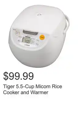 Costco Tiger 5.5-Cup Micom Rice Cooker and Warmer offer