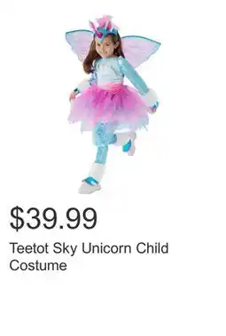 Costco Teetot Sky Unicorn Child Costume offer