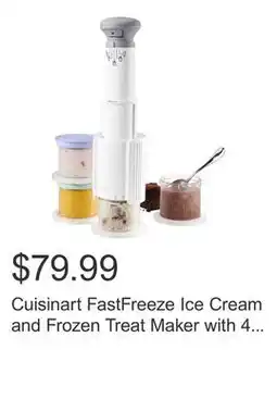 Costco Cuisinart FastFreeze Ice Cream and Frozen Treat Maker with 4 Half-pint Cups offer