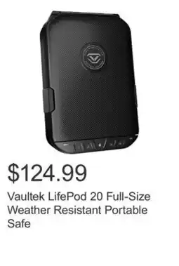 Costco Vaultek LifePod 20 Full-Size Weather Resistant Portable Safe offer