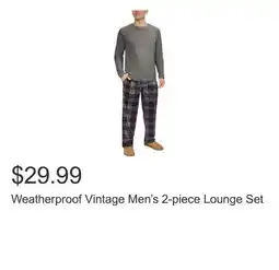 Costco Weatherproof Vintage Men's 2-piece Lounge Set offer
