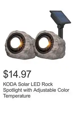 Costco KODA Solar LED Rock Spotlight with Adjustable Color Temperature offer