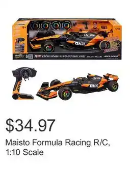 Costco Maisto Formula Racing R/C, 1:10 Scale offer