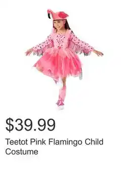 Costco Teetot Pink Flamingo Child Costume offer
