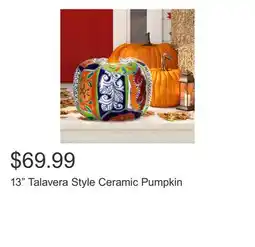Costco 13 Talavera Style Ceramic Pumpkin offer