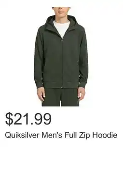 Costco Quiksilver Men's Full Zip Hoodie offer