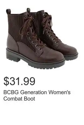 Costco BCBG Generation Women's Combat Boot offer