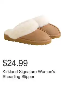 Costco Kirkland Signature Women's Shearling Slipper offer