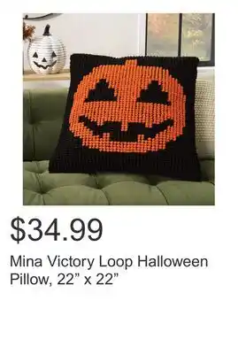 Costco Mina Victory Loop Halloween Pillow, 22 x 22 offer