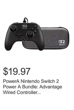 Costco PowerA Nintendo Switch 2 Power A Bundle: Advantage Wired Controller and Slim Case offer