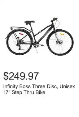 Costco Infinity Boss Three Disc, Unisex 17 Step Thru Bike offer