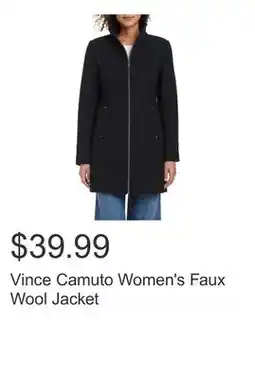Costco Vince Camuto Women's Faux Wool Jacket offer