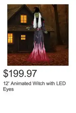 Costco 12' Animated Witch with LED Eyes offer