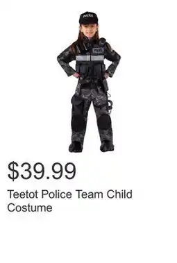 Costco Teetot Police Team Child Costume offer