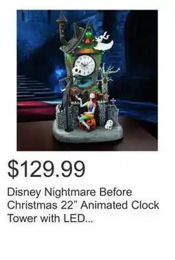 Costco Disney Nightmare Before Christmas 22 Animated Clock Tower with LED and Music offer