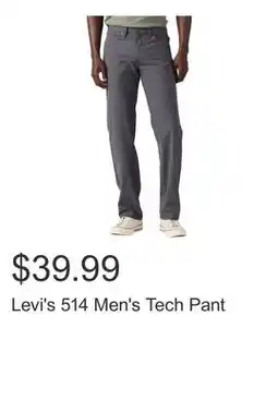 Costco Levi's 514 Men's Tech Pant offer