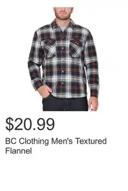 Costco BC Clothing Men's Textured Flannel offer