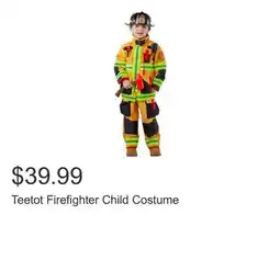 Costco Teetot Firefighter Child Costume offer