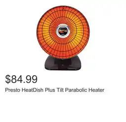 Costco Presto HeatDish Plus Tilt Parabolic Heater offer