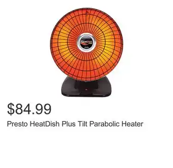 Costco Presto HeatDish Plus Tilt Parabolic Heater offer