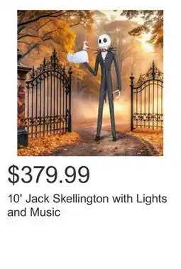 Costco 10' Jack Skellington with Lights and Music offer