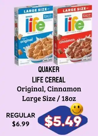 Quaker life cereal